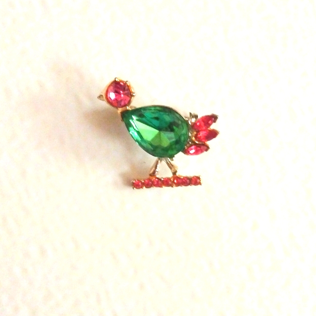 Lovely Rhinestone Bird Pin